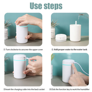 Soft Light Air Humidifier Aroma Essential Oil Diffuser